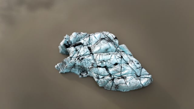 A close up of the glacier of Sólheimajökull in Iceland