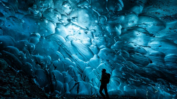 4x4 super jeep adventure across glacier terrain to reach ice caves