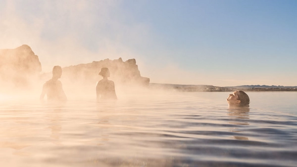 Sky Lagoon infinity pool with dramatic ocean views